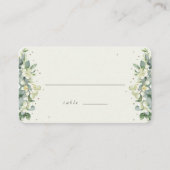 グレイジ/クリームスノーベリー+ユーカリ結婚ズフラット プレイスカード (正面)