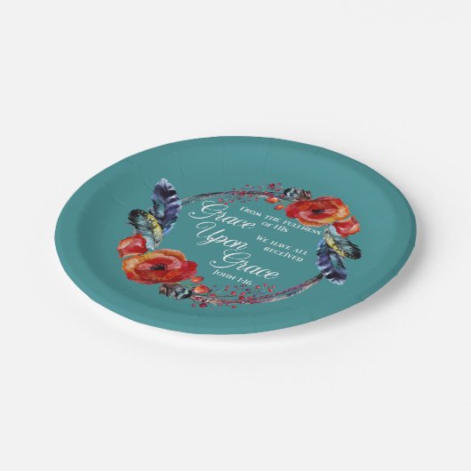 グレイスオングレスヨハネ1:16聖なる書物、 経典 ペーパープレート (アングル)