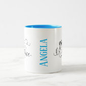 グレイスオングレースクリスチャン引用文励ましの贈り物 ツートーンマグカップ (中央)