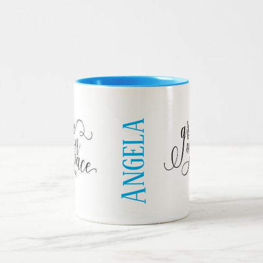 グレイスオングレースクリスチャン引用文励ましの贈り物 ツートーンマグカップ (中央)