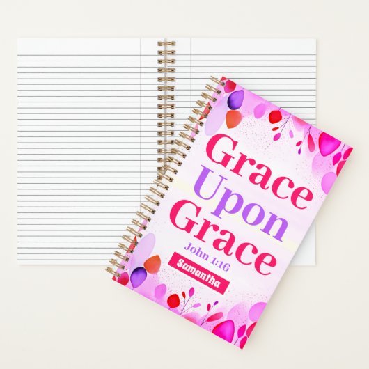 グレイスオングレースボホキリスト教10代のガールジャーナル ノートブック (内側)