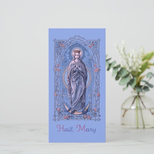 グレイスカード満載のヘイルメアリー祈りの言葉 (スタンド正面)