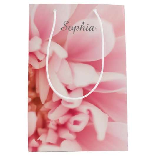 グレイスクリプト名, 大きなピンクの花 ミディアムペーパーバッグ (正面)