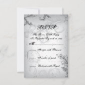 グレイスクロール25th銀結婚周年記念RSVP 出欠カード (正面)