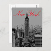 グレイスケールニューヨークシティポストカード ポストカード (正面/裏面)