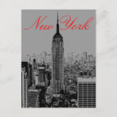 グレイスケールニューヨークシティポストカード ポストカード (正面)