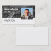 グレイスケール市の背景エテ実在ート不動産仲介業者写真 名刺 (正面/裏面)