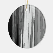 グレイスケール抽象芸術B&Wアート セラミックオーナメント (左)