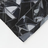 グレイスケール結晶：幾何六角H-116 フリースブランケット (角)