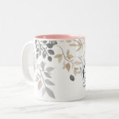 グレイスソフトピンク紫クリスチャンの花 ツートーンマグカップ (正面左)