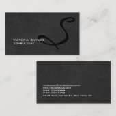 グレイスタイリッシュブラックモノグラムプロフェッショナル 名刺 (正面/裏面)