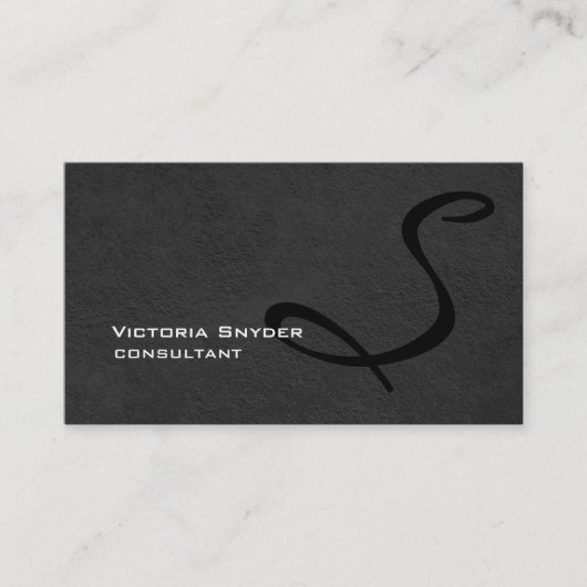 グレイスタイリッシュブラックモノグラムプロフェッショナル 名刺 (正面)