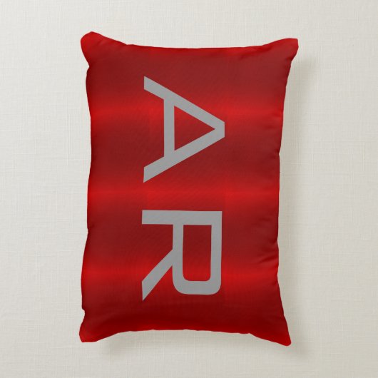 グレイスタイリッシュレッドトレンディーモノグラム アクセントクッション (裏面(縦))
