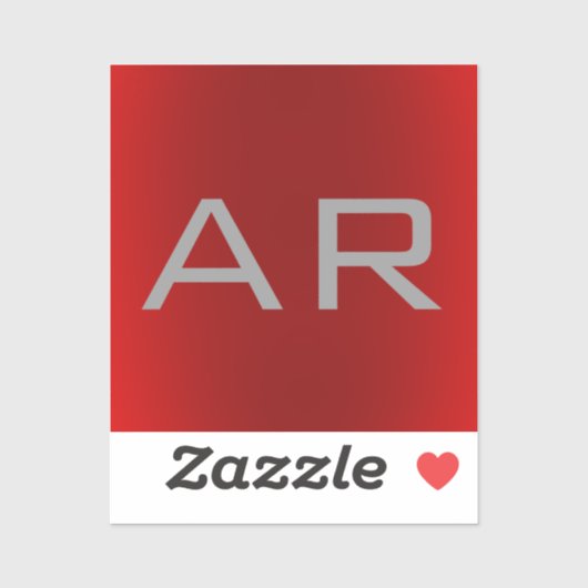 グレイスタイリッシュレッドトレンディーモノグラム シール (シート)