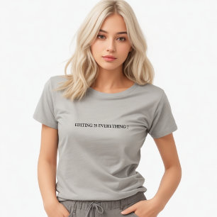 グレイスタイリッシュ編集がスローガン Tシャツ