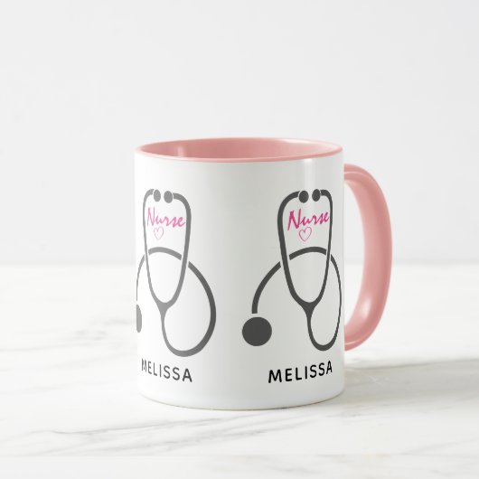 グレイステスタイリッシュスコープイラストレーションナース マグカップ (正面右)