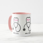 グレイステスタイリッシュスコープイラストレーションナース マグカップ (正面左)