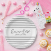 グレイストライプズボンジュールベ ペーパープレート (パーティー)