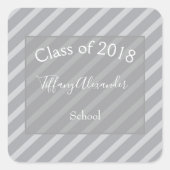 グレイストライプズ卒業パーティー スクエアシール (正面)