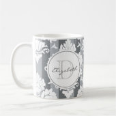 グレイストライプーマモノグラムのグ コーヒーマグカップ (左)