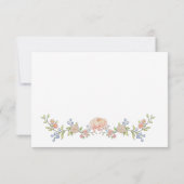 グレイスパステル華美ピンクQRコードウェディングRSVPカード 招待状 (裏面)