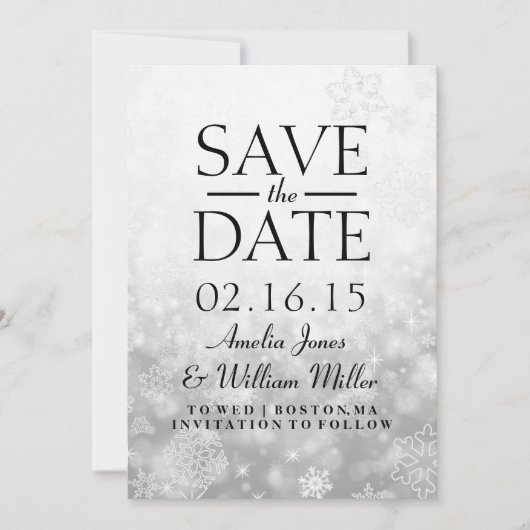 グレイスパークル スノーフレークのSave The Date セーブザデート (正面)