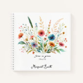 グレイスフローラ パーソナライズされた ノートブック (正面)