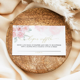 グレイスブラッシュフローラルスプリングガールベビーオムツラッフル プレイスカード