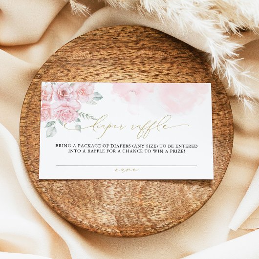 グレイスブラッシュフローラルスプリングガールベビーオムツラッフル プレイスカード
