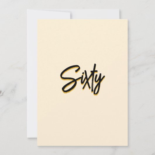 グレイスメンズ大人のディナーエレガント60歳の誕生日 招待状 (裏面)
