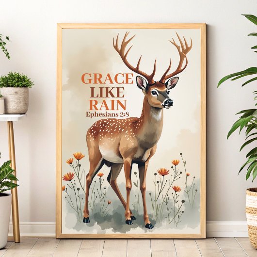 グレイスライスライムレインボホクリスチャンウォールアートプリント ポスター