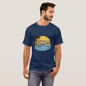 グレイスン・レトロサンセットネームデザイン Tシャツ (正面フル)