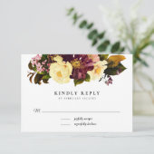 グレイスヴィンテージウェディングRSVPカード 出欠カード (スタンド正面)