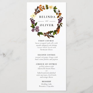 グレイスヴィンテージ結婚式のメニューカード メニュー