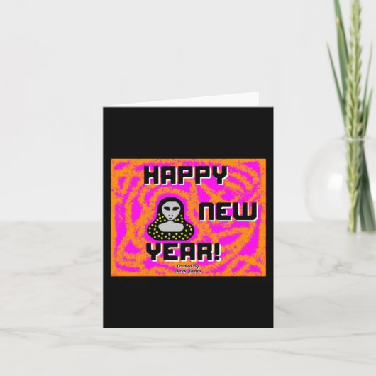 グレイズの新年の願い 小さなグリーティングカード カード (正面)
