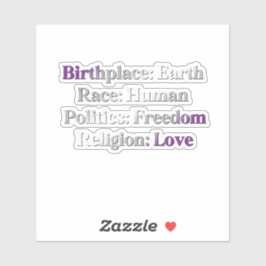 グレイセクシャルプライド – 出生地:地球。人種:人間 シール