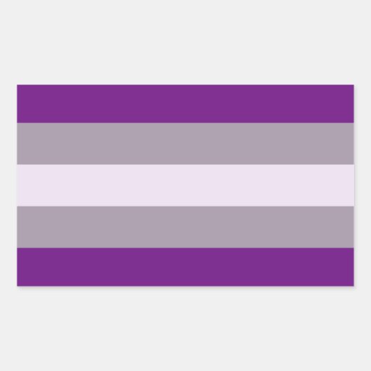 グレイセクシャルプライド 長方形シール (正面)