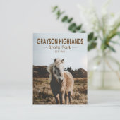 グレイソンハイランズ州パークバージニアウォーターカラー ポストカード (スタンド正面)