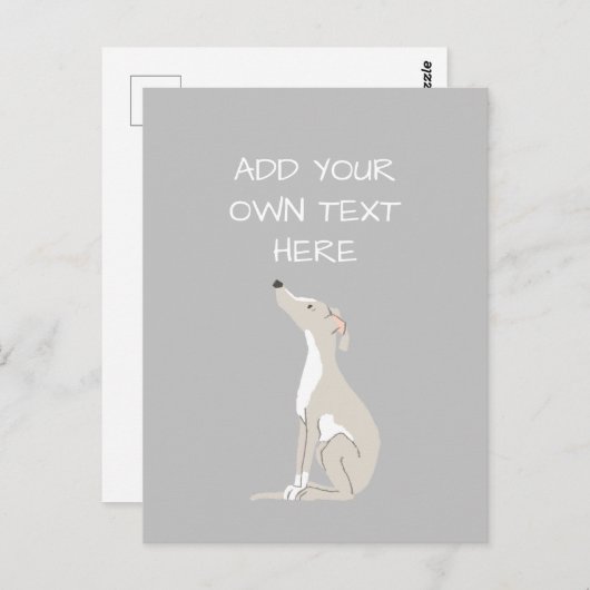 グレイタリアンイハウパーソナライズされたンド犬名はがき ポストカード (正面/裏面)