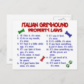 グレイタリアンイハウンドの財産法 ポストカード (正面/裏面)
