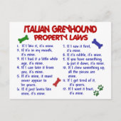 グレイタリアンイハウンドの財産法 ポストカード (正面)