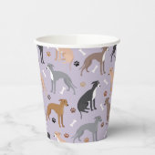 グレイタリアンイハウンド犬の骨と前足 紙コップ (左)