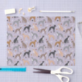 グレイタリアンイハウンド犬の骨と前足 薄葉紙 (クラフト)