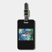 グレイタリアンイハウンド·スターリー·ナイト·ホイッペット·ドッグ·アート ラゲッジタグ (正面縦)