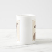 グレイタリアンイハウ絵画ンドズ – かわいいオリジナルの犬の芸術 ボーンチャイナマグカップ (正面)