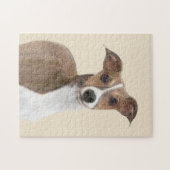 グレイタリアンイハウ絵画ンド's -かわいいオリジナルの犬のアート ジグソーパズル (横)
