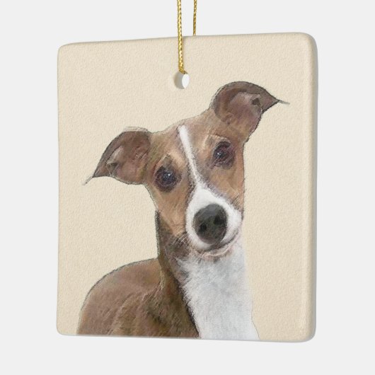 グレイタリアンイハウ絵画ンド's -かわいいオリジナルの犬のアート セラミックオーナメント