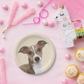 グレイタリアンイハウ絵画ンド's -かわいいオリジナルの犬のアート ペーパープレート (パーティー)