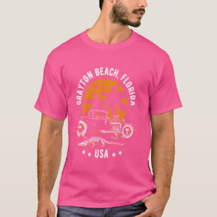 グレイトンビーチフロリダサンセット改造アリゲータデシ Tシャツ