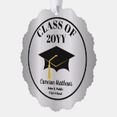 グレイドキャップクラス年銀名卒業 オーナメントカード (左)